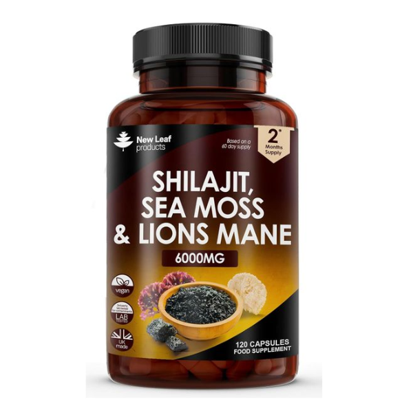 Shilajit, Sea Moss and Lion's Mane Capsules (120's)