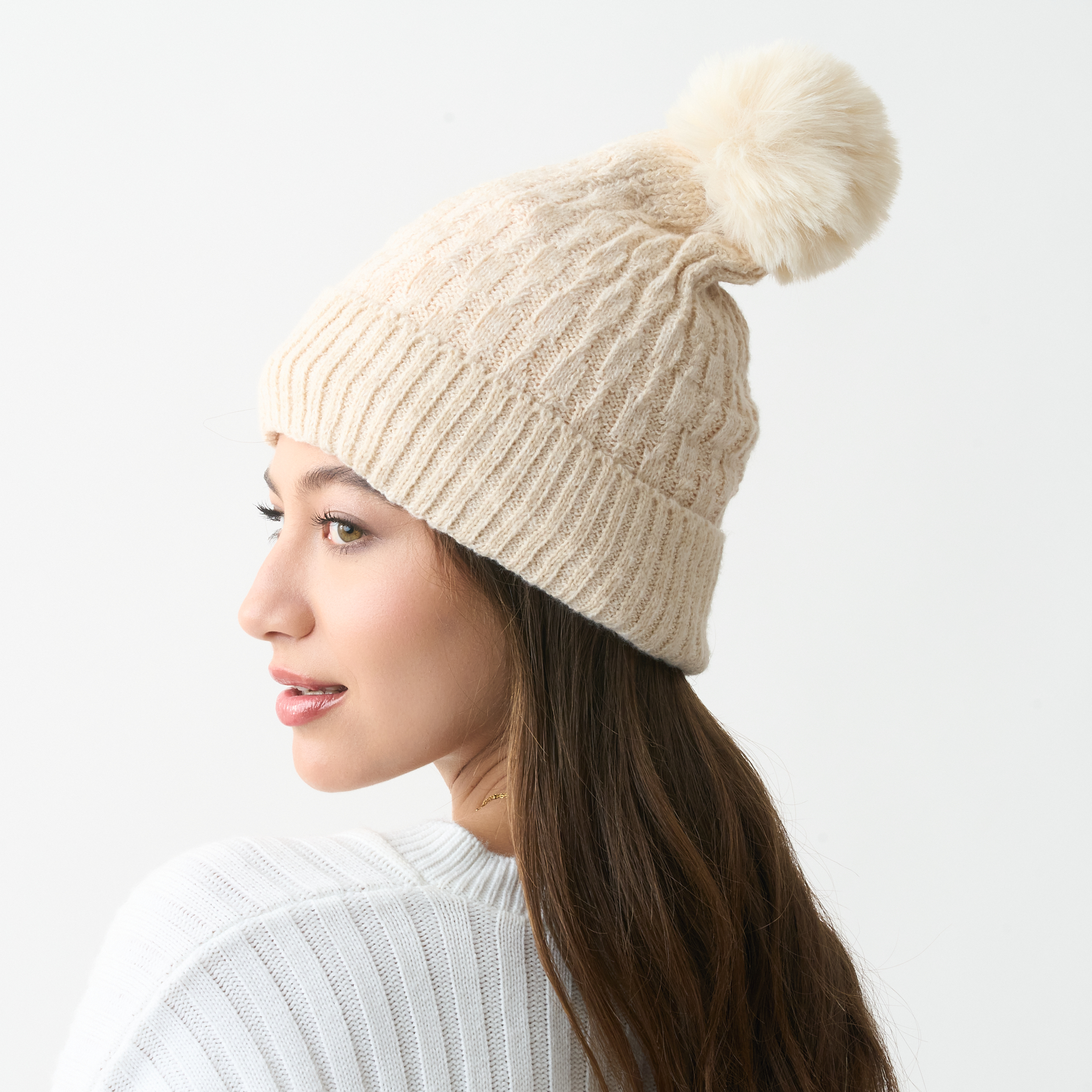 Unisex Faux Fur Lined Beanie