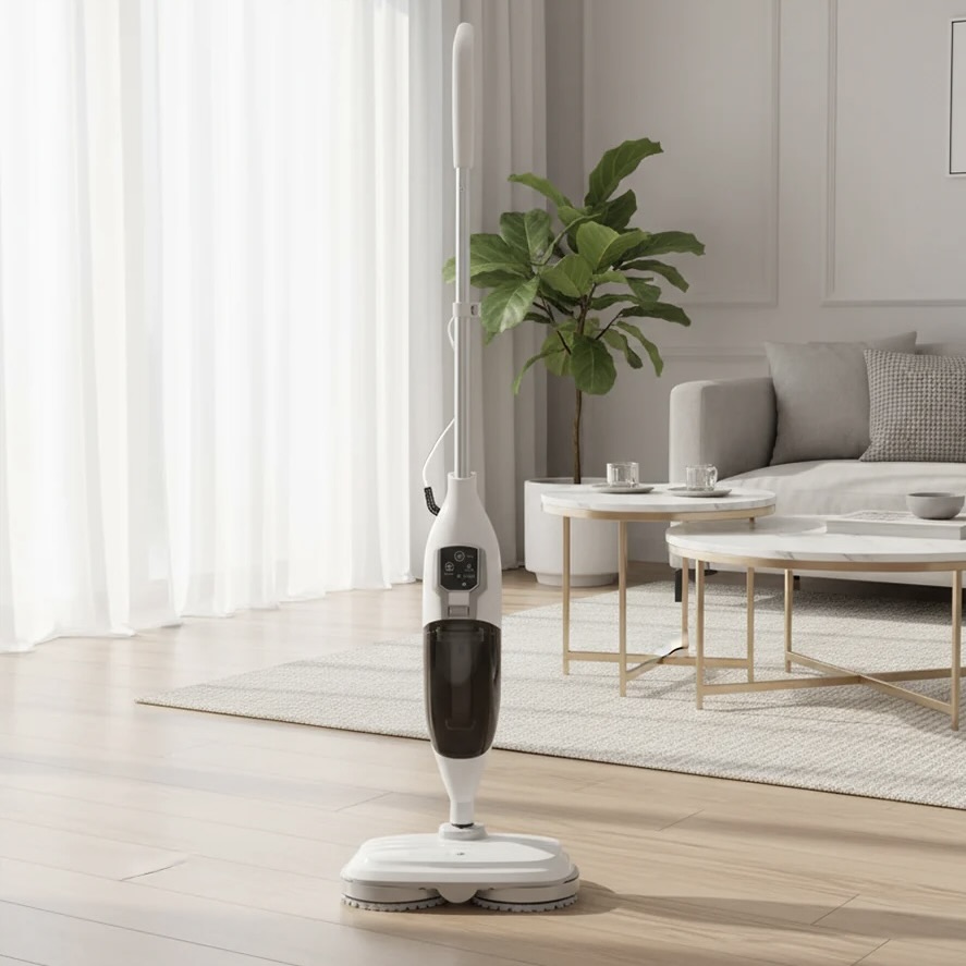 2-in-1 Rotating Steam Cleaner Mop