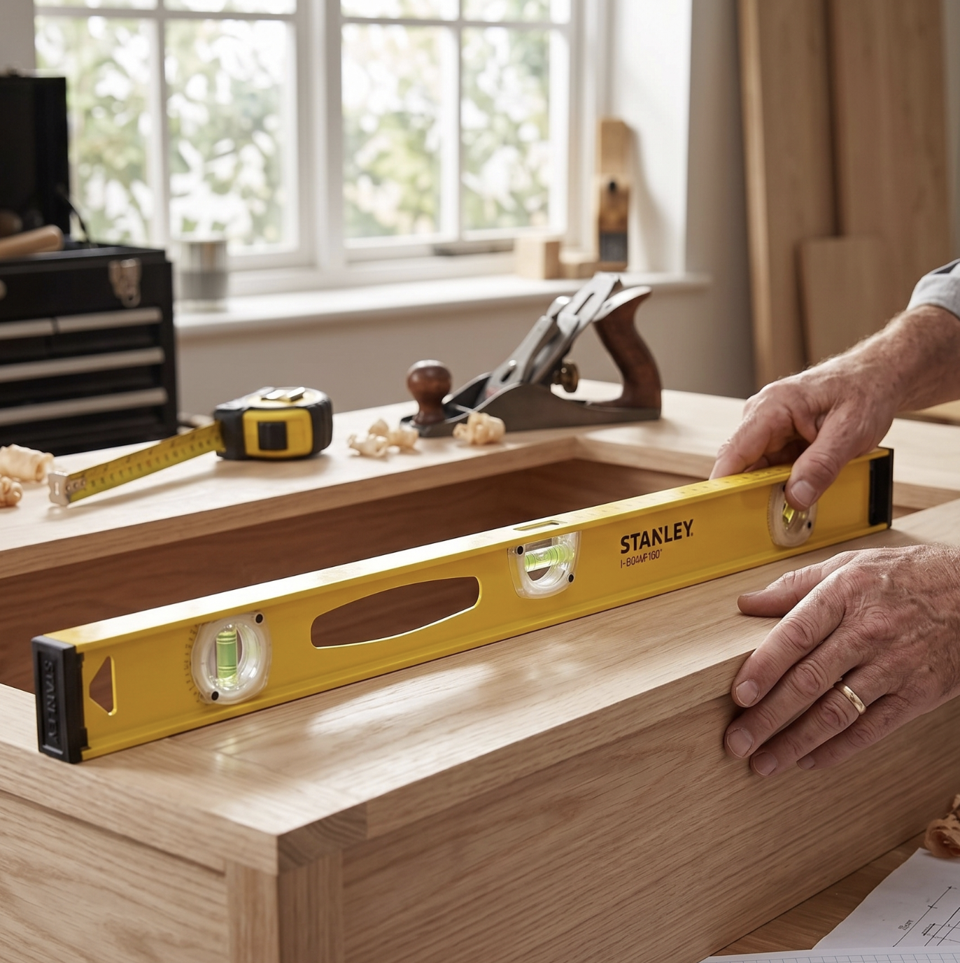 120cm Aluminium I-Beam Spirit Level