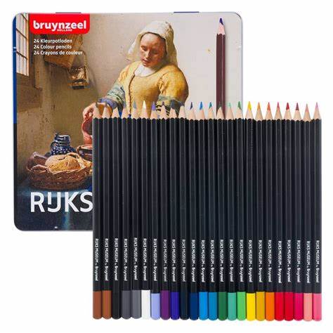 24x Colour Dutch Master Rijks Museum  Milkmaid Pencil Set