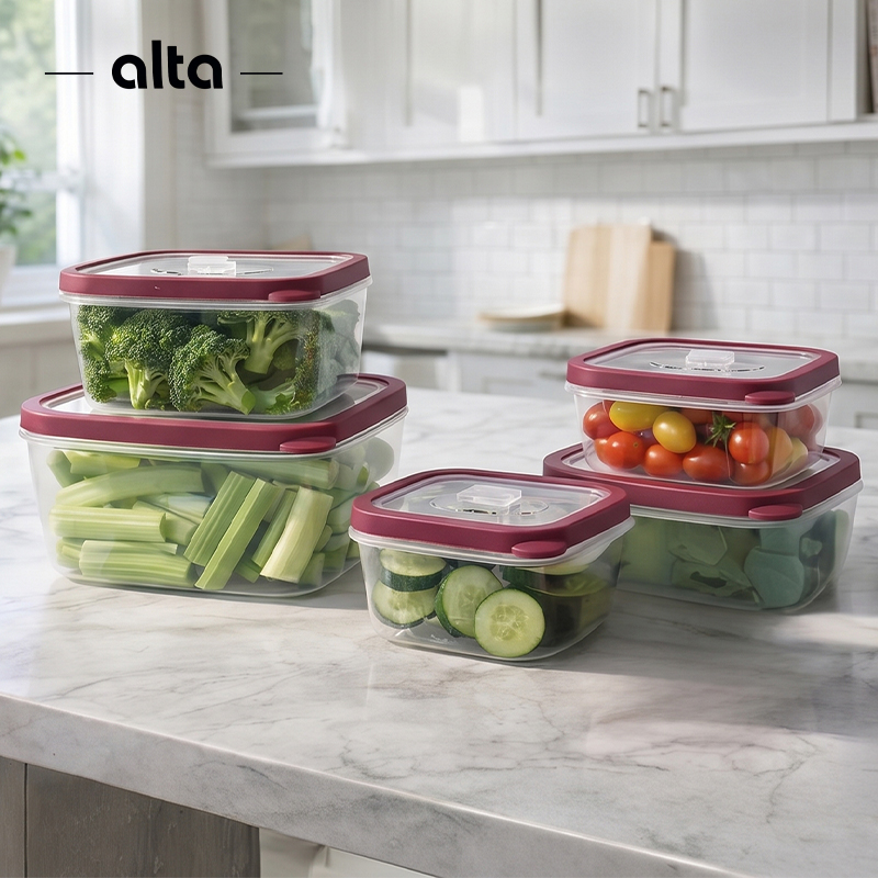 10-Piece Nesting Food Storage Containers with Vented Lids