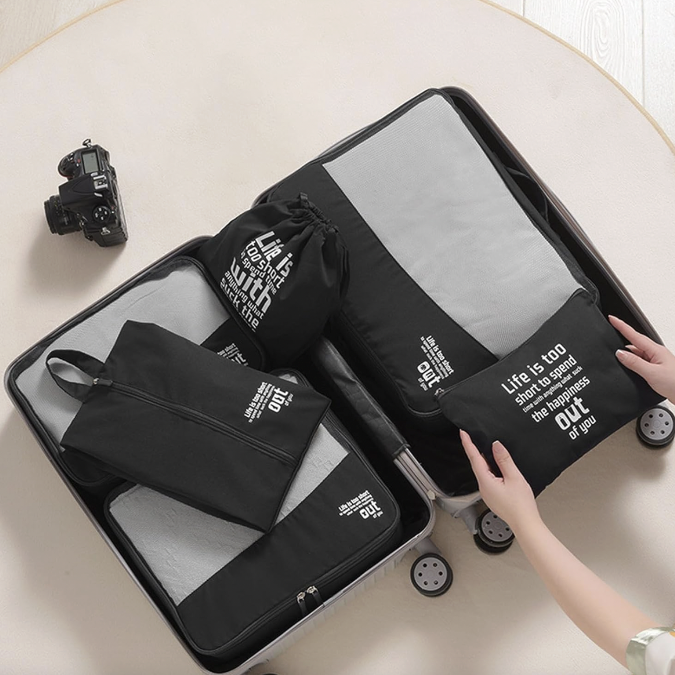 67% off on 6-Piece Deluxe Travel Organiser Set | OneDayOnly
