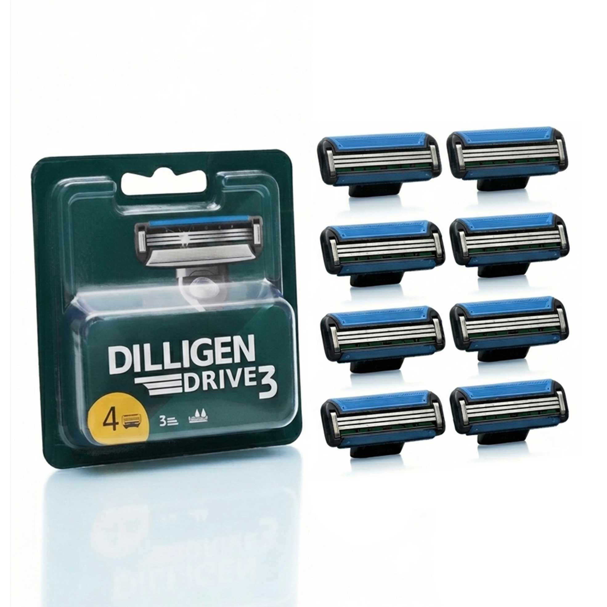 8 or 16x Gillette Mach3 Compatible Replacement Razor Blades