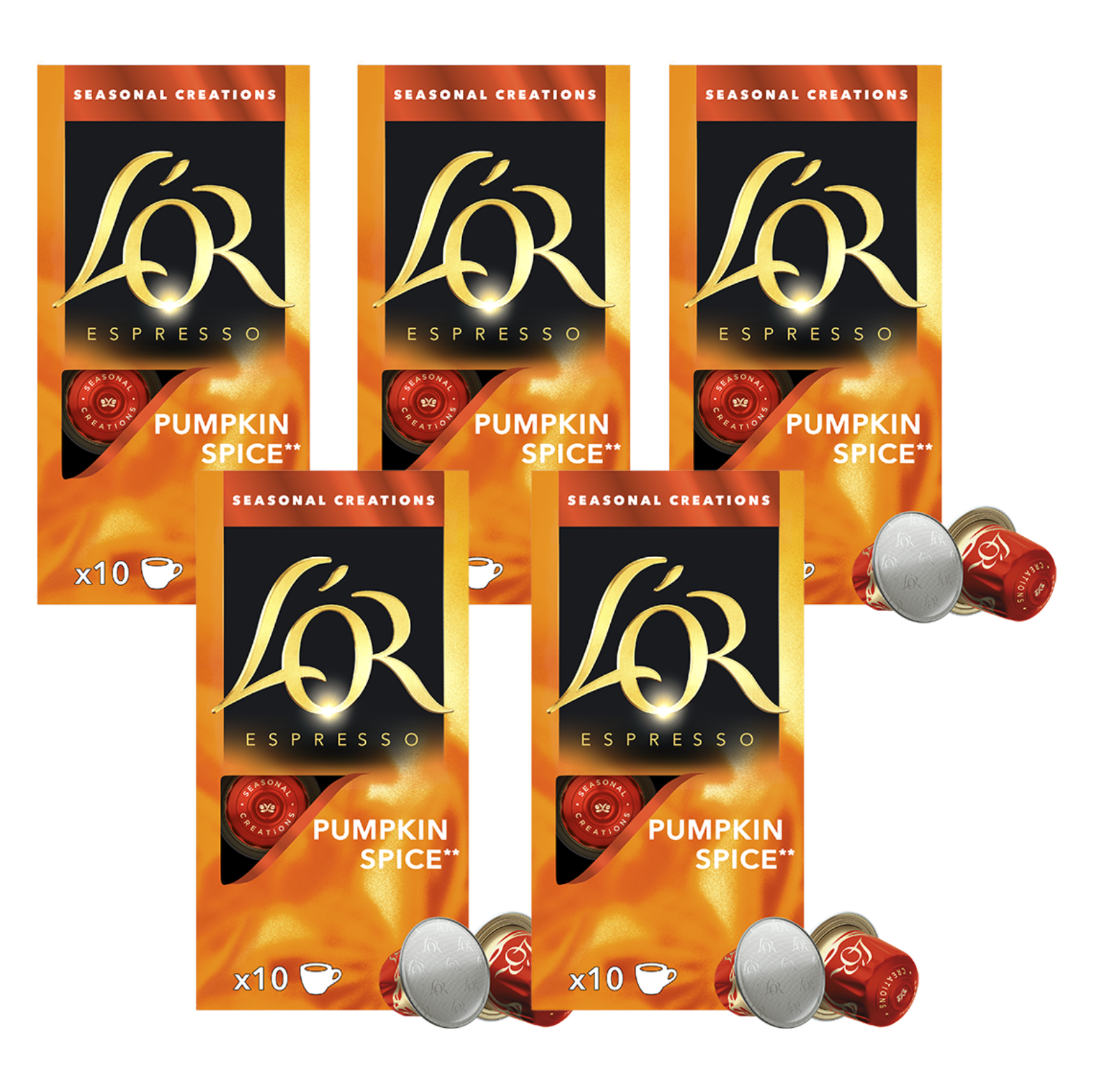 5x 10's Nespresso Compatible Aluminium Coffee Capsules