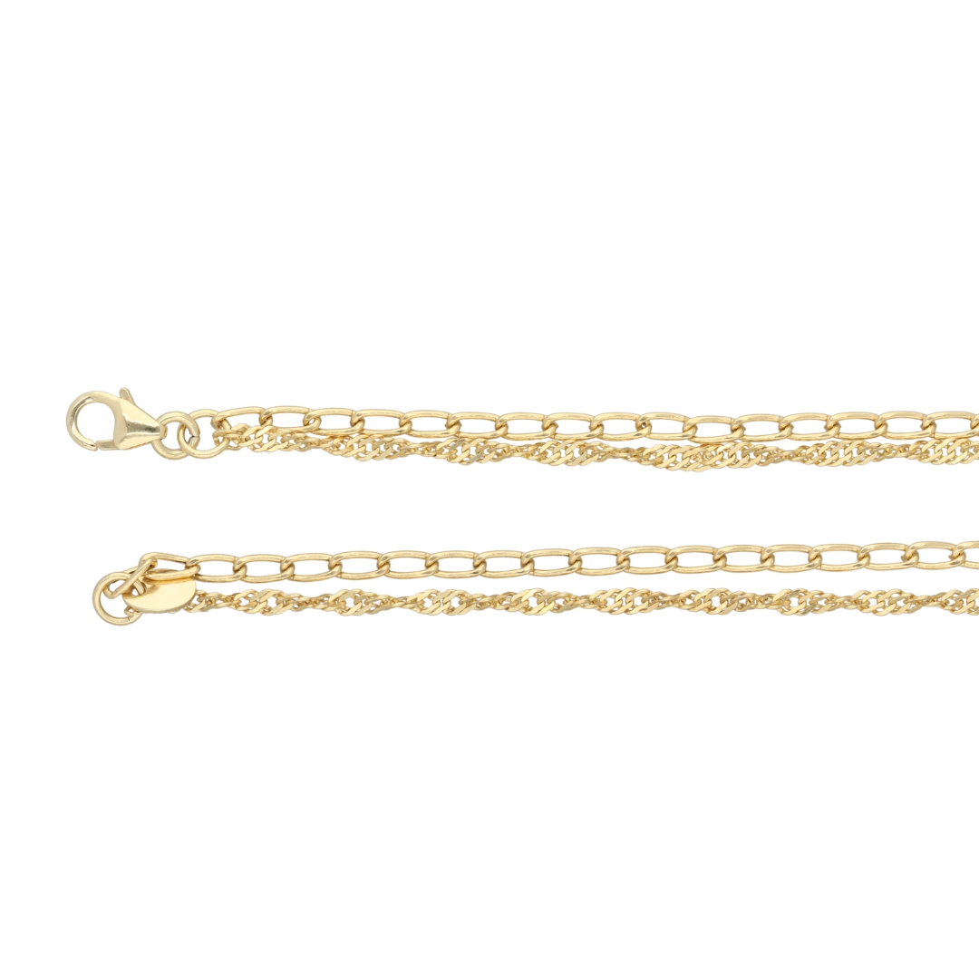 9kt Gold Bonded Multistrand Necklace