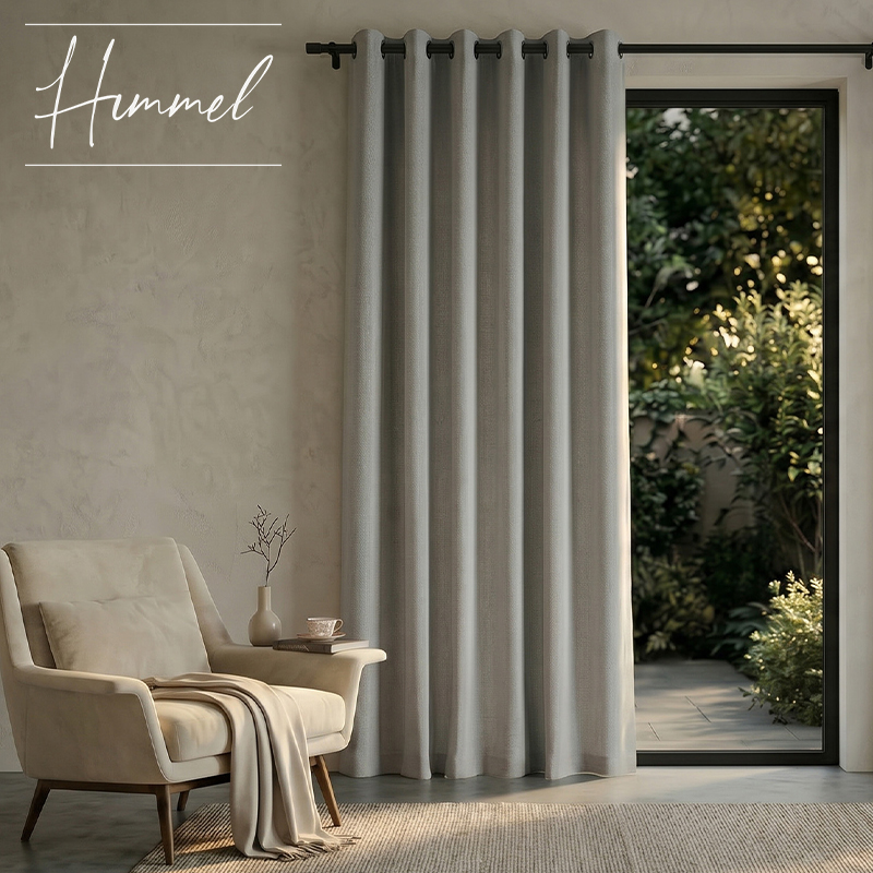 Textured 100% Block Out Eyelet Curtain
