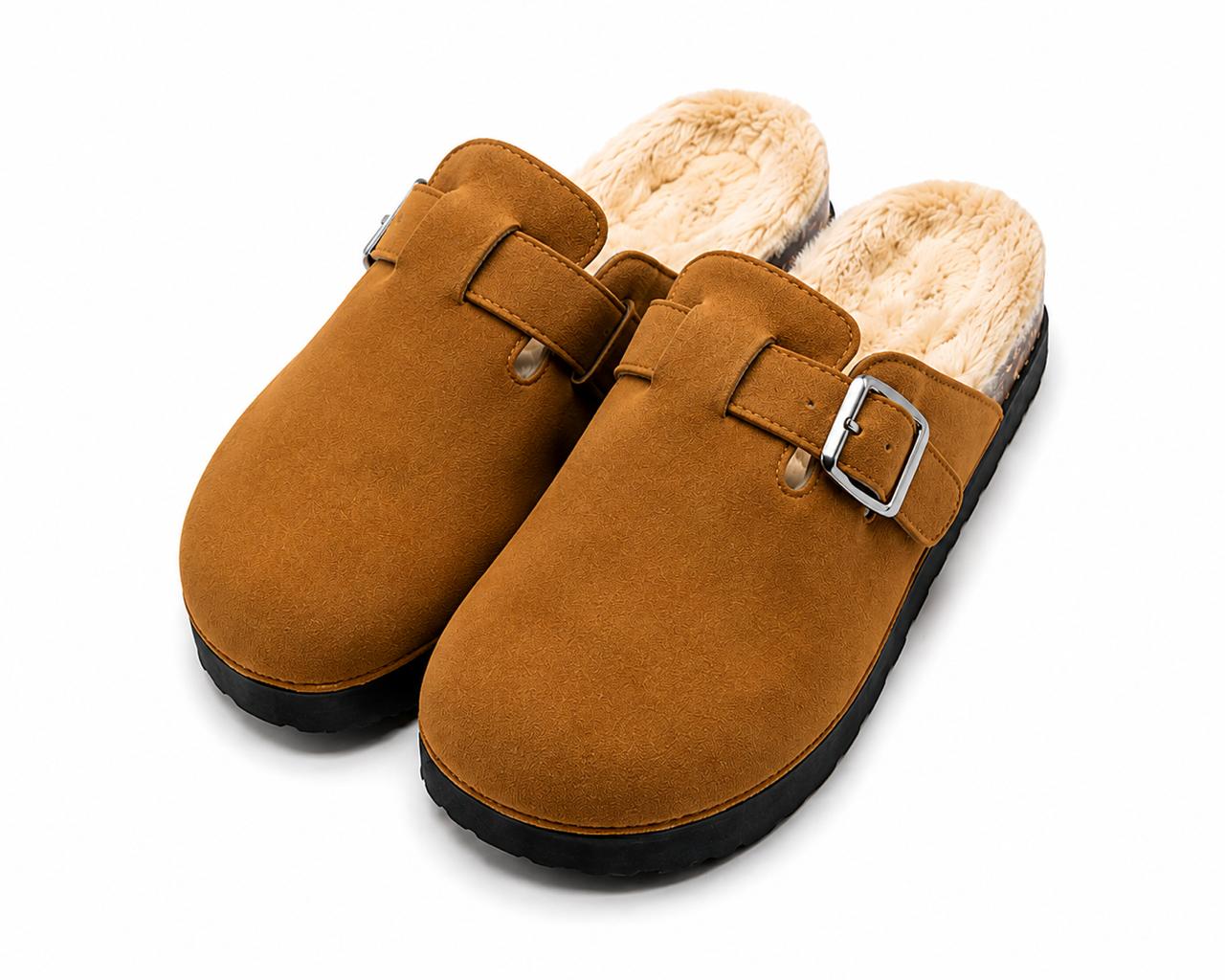 未使用品 SLIPPER PEANUT SUEDE us6 24cm 34% off on Plushed Ladies Faux Suede Clog | OneDayOnly