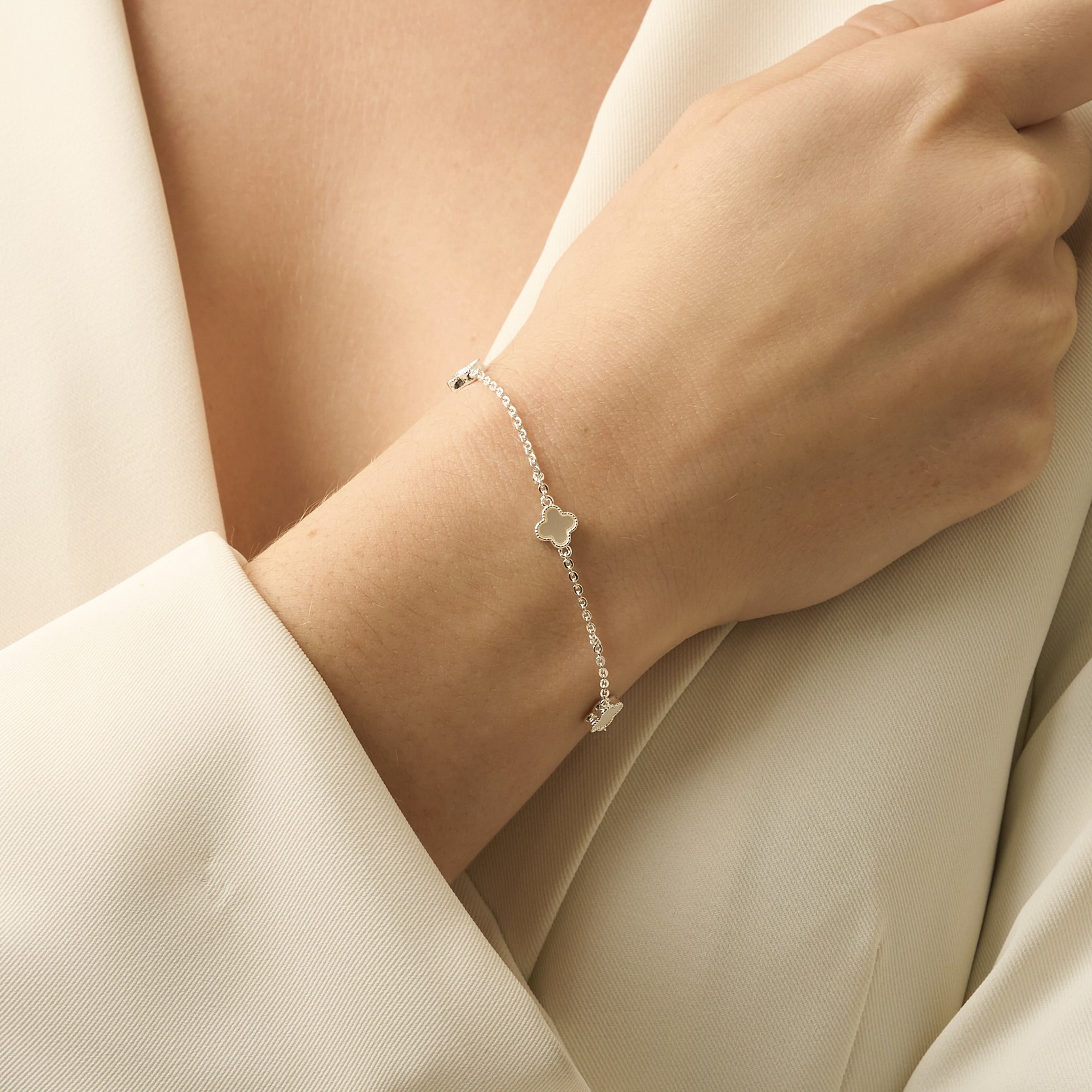 Plated Clover Bracelet