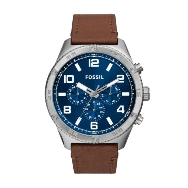 Men's Brox Multifunction Brown Leather Watch