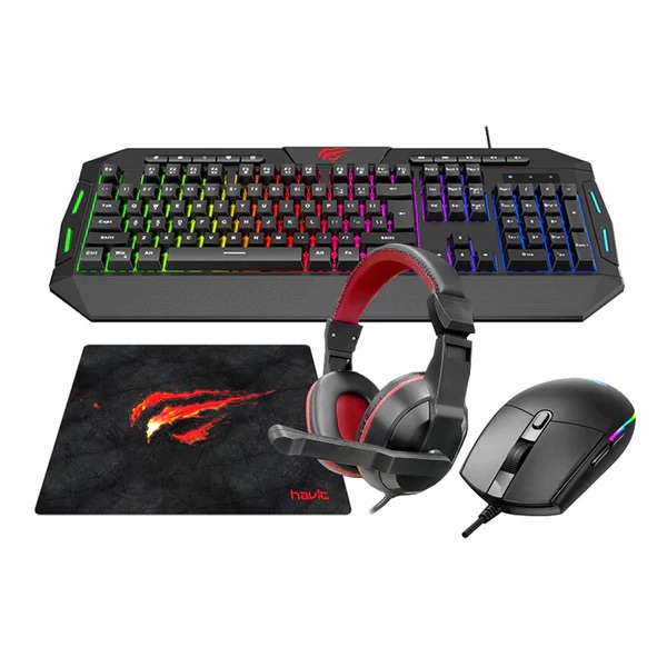 4-in-1 RGB Wired Gaming Combo (Model: KB501CM)