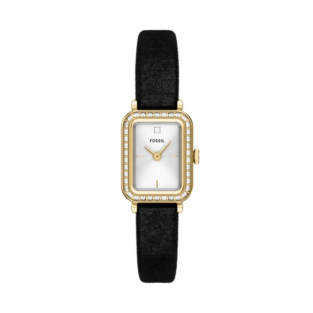 Ladies Raquel Two-Hand Black Velvet Watch