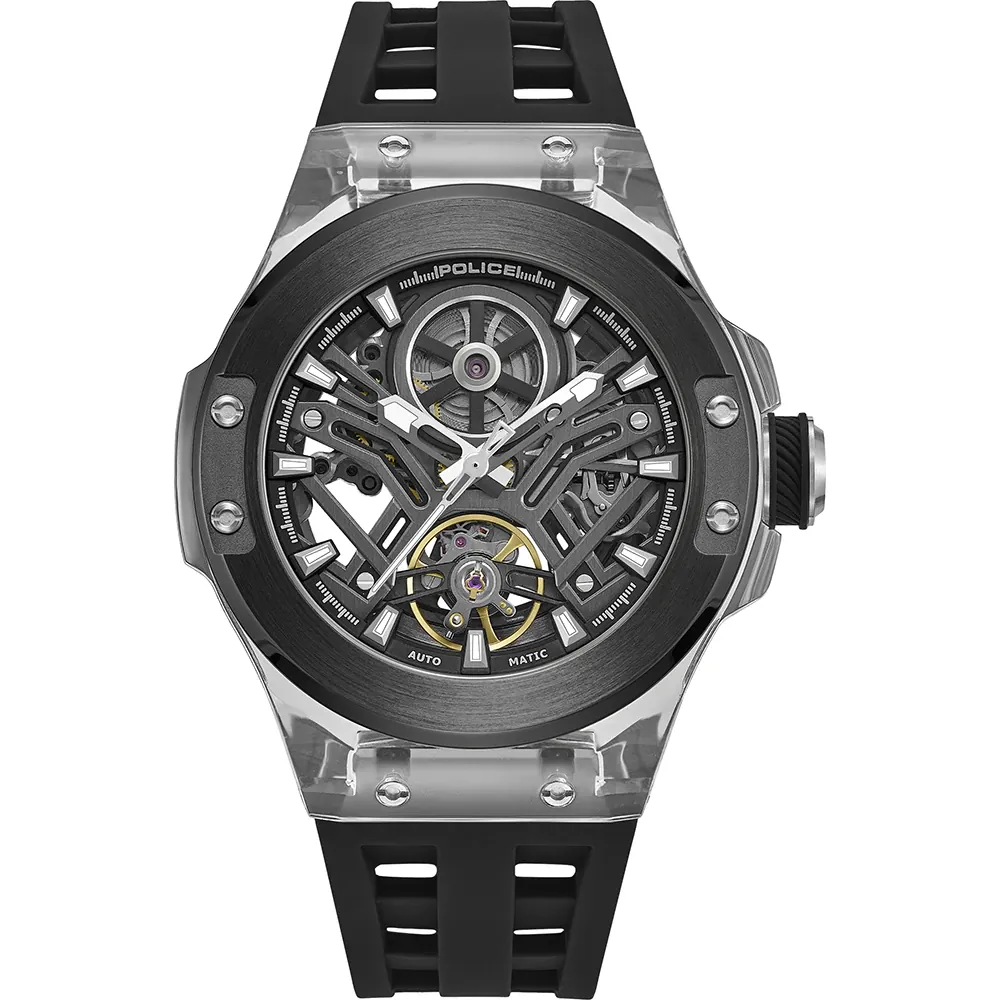 Men's Cyclone Transparent Skeleton Dial Watch
