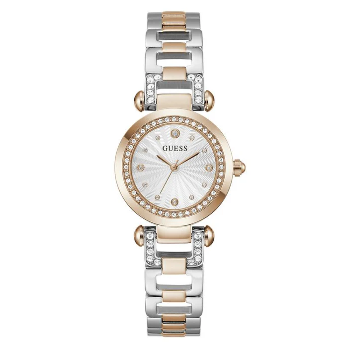 Ladies Two-Tone Rose Gold Tone Analog Watch