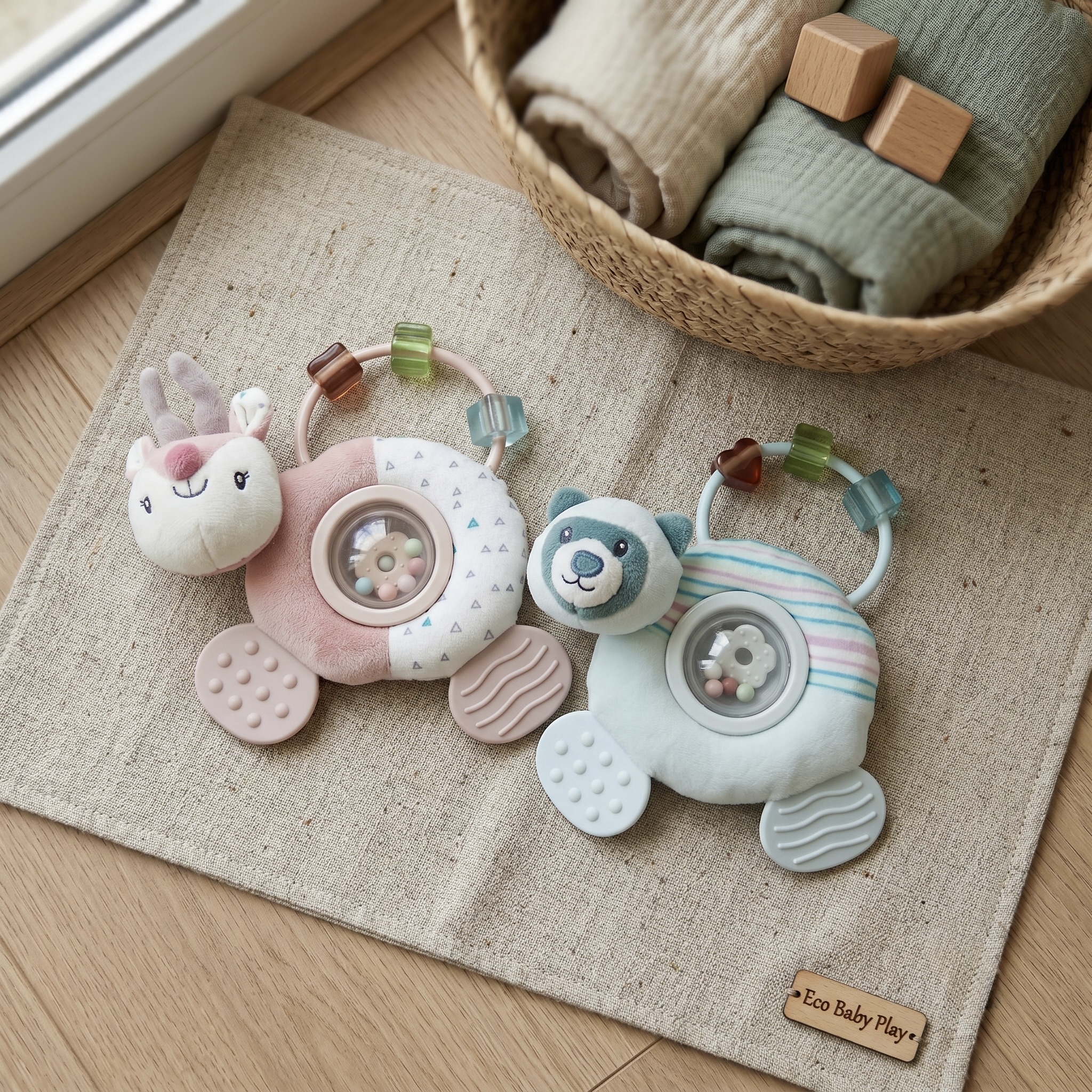 Teether and Spinning Rattle Toy