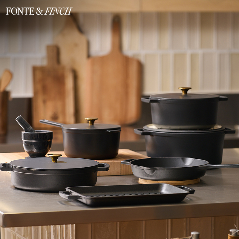 10-Piece Matte Non-Stick Cast Iron Set