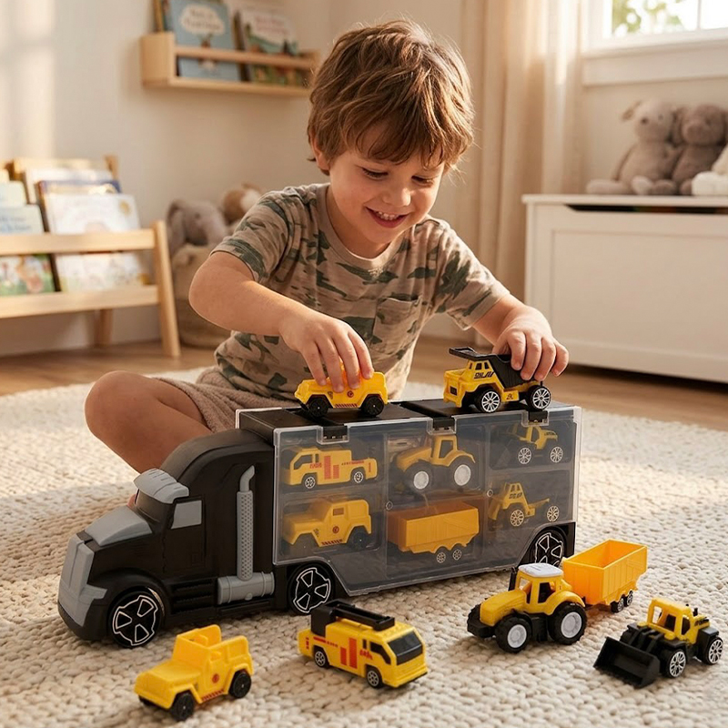 Construction Truck Transport Car Carrier