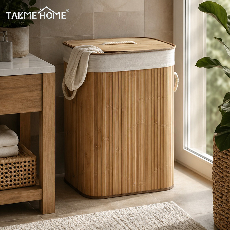 65L Foldable Laundry Basket with Lid