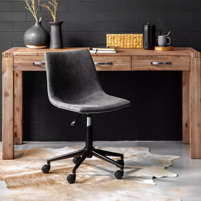 Vancouver Solid Acacia Wooden 3-Drawer Desk with Watson Chair — R8499 on OneDayOnly (was R12000)