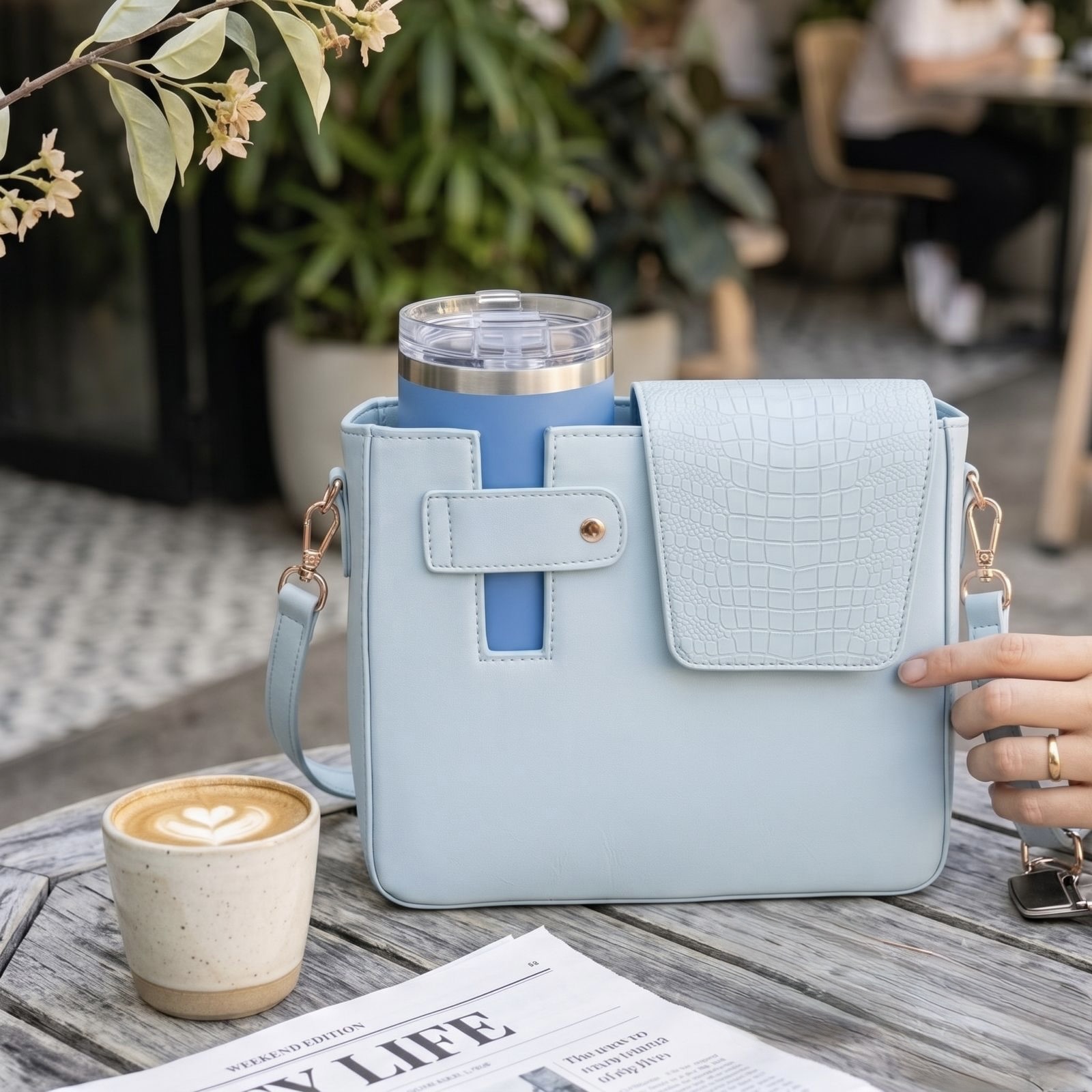 Crossbody Bag and 1.2L Flask Set