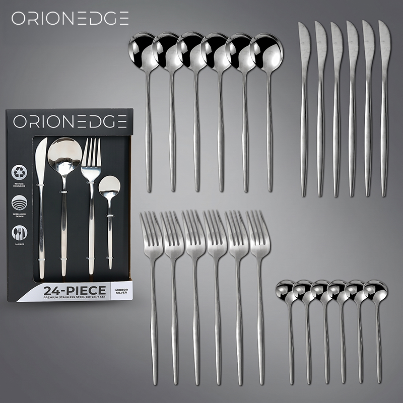 24-Piece Premium Stainless Steel Cutlery Set