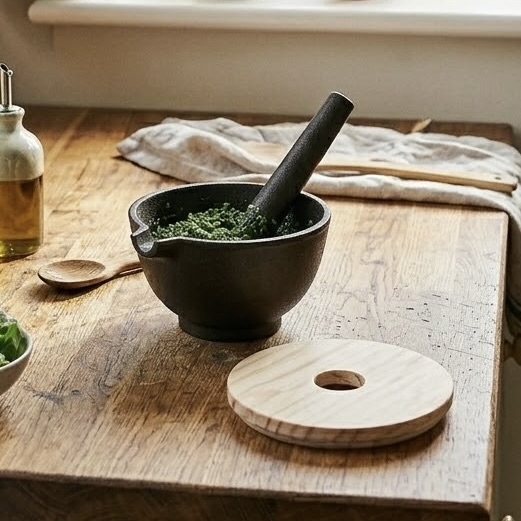 Cast Iron Mortar and Pestle Set