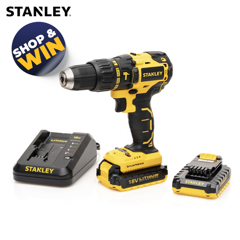 18V Brushless Cordless Hammer Drill with 2x 2Ah Battery In Kitbox (Model: SBH20D2K-B9)