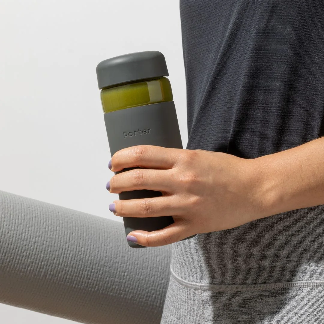 590ml or 480ml Glass Water Bottle
