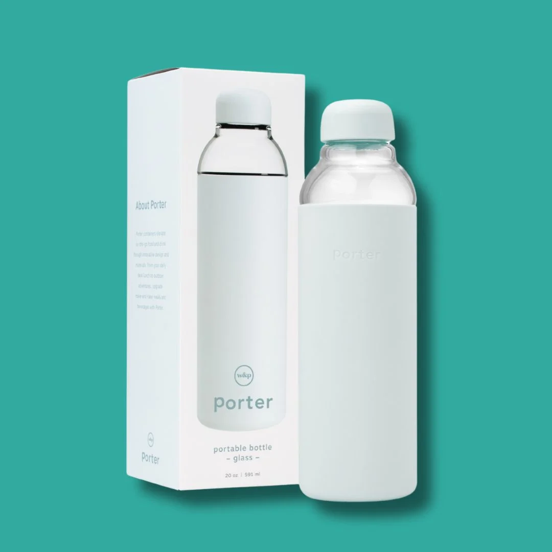 590ml or 480ml Glass Water Bottle