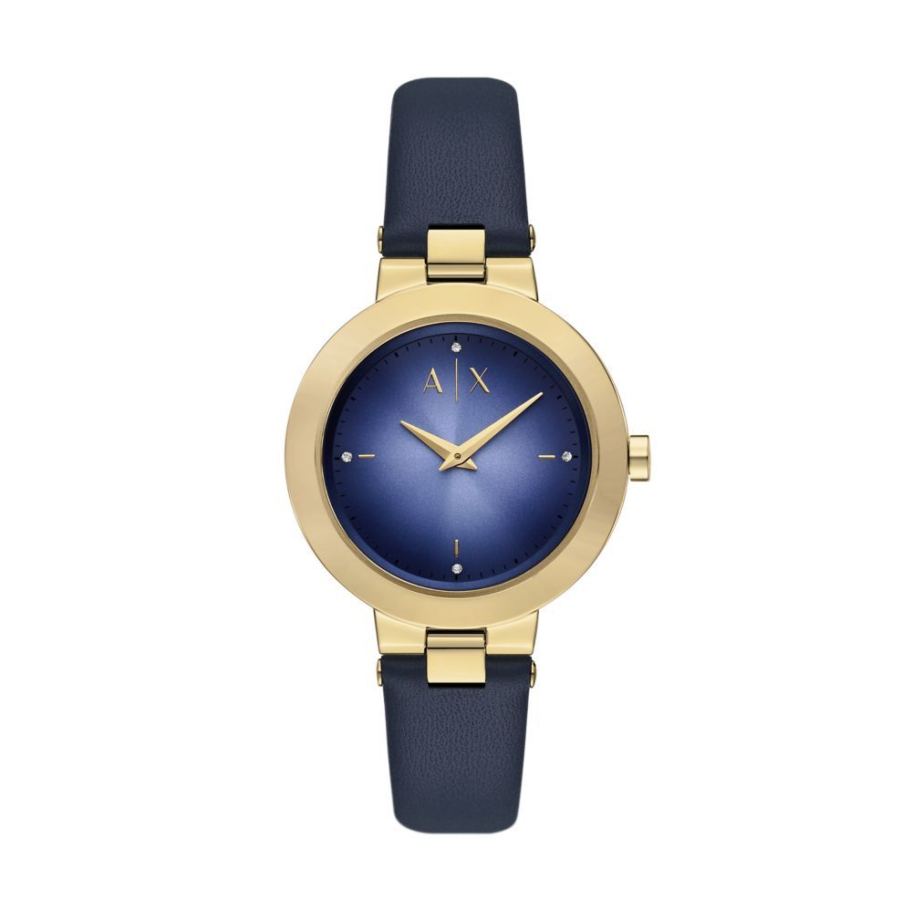 Ladies Jackie Two-Hand Blue Leather Watch