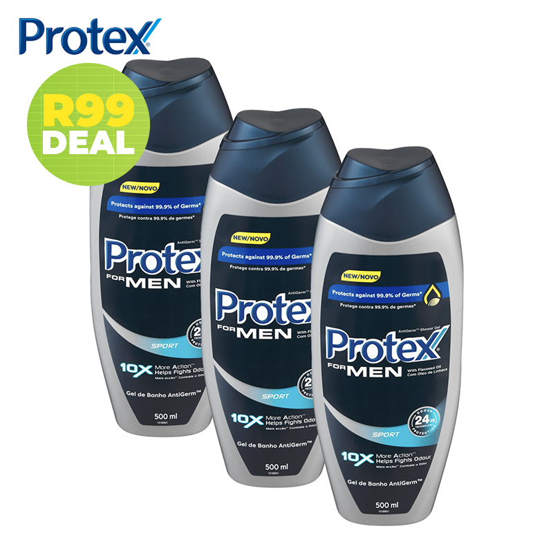 3x 500ml Sport Shower Gels