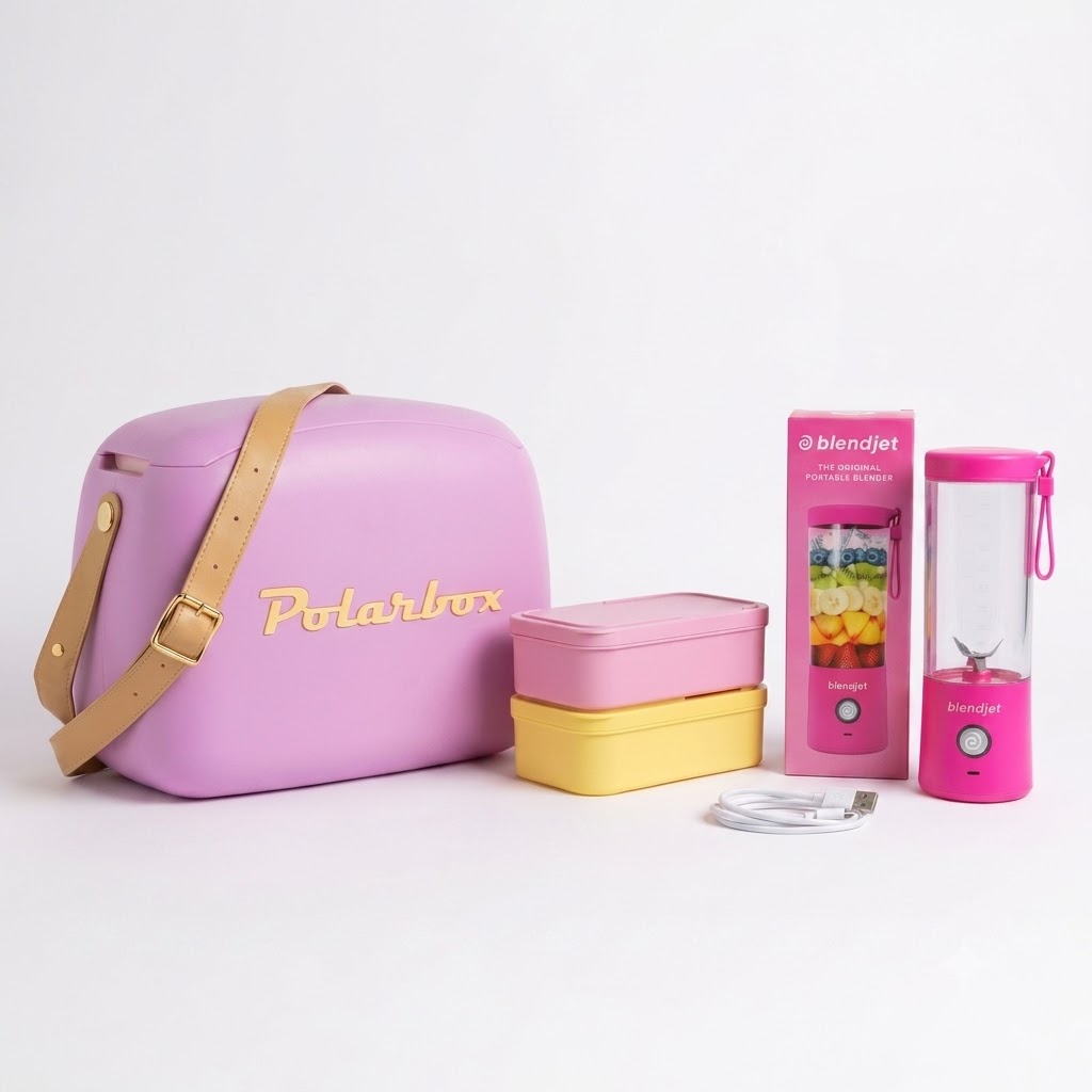 6L Retro Cooler Box and BlendJet 2 Portable Blender