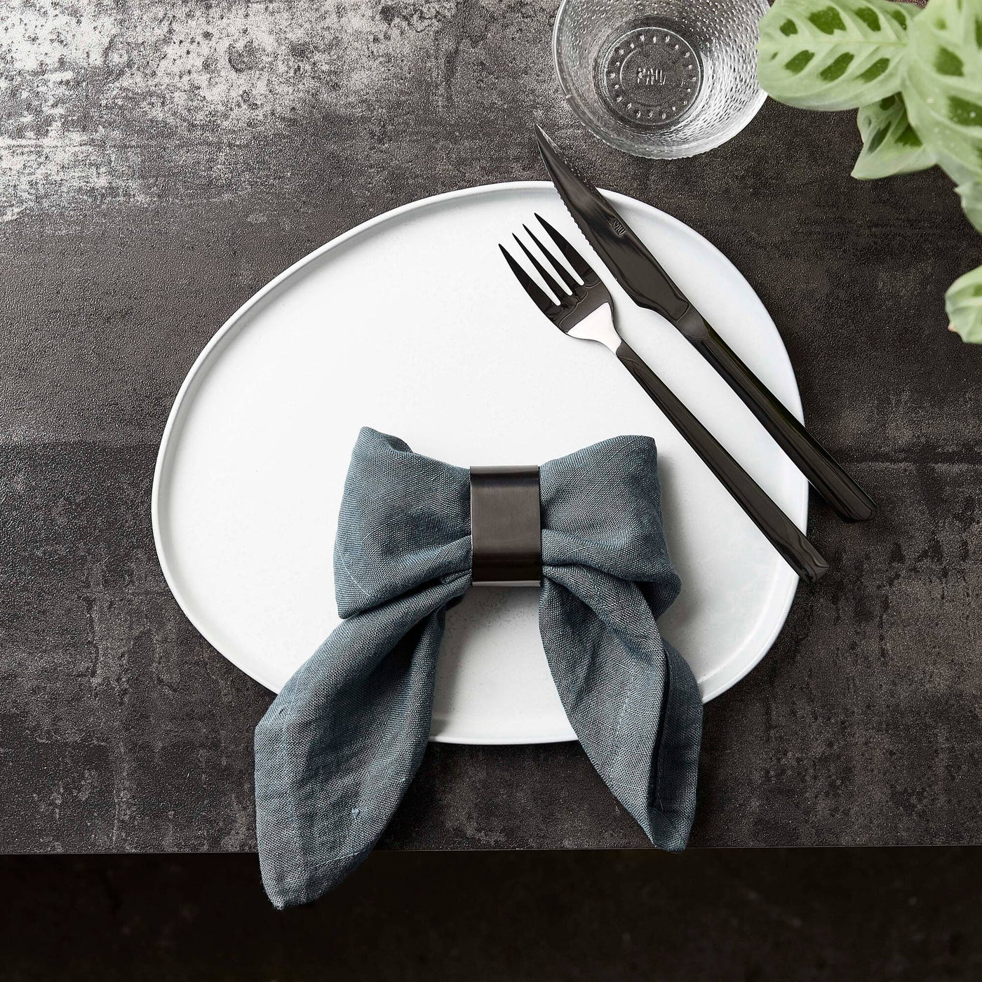 6-Piece Raw Artic White Organic Dining Plate Set