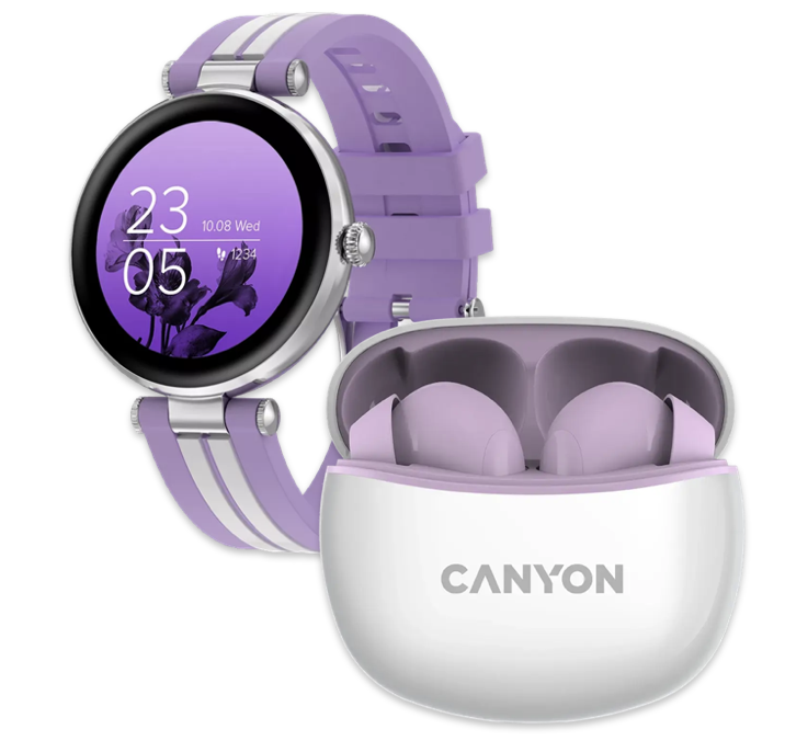 Semifreddo AMOLED Screen Smartwatch with TWS-5 True Wireless Earbuds (Model: SW-61)