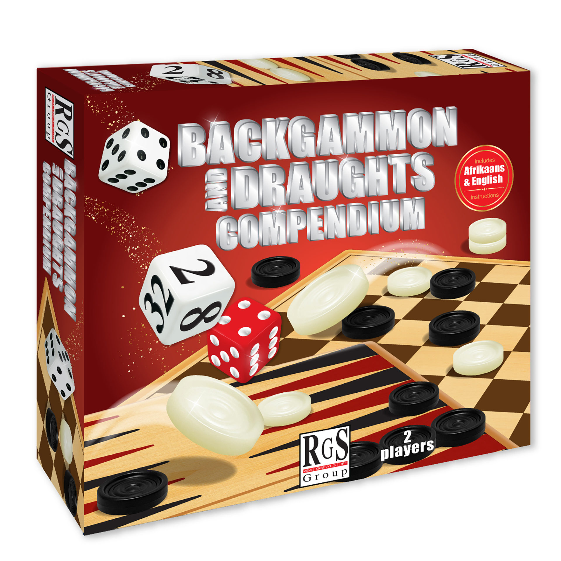2-in-1 Backgammon and Draughts Compendium