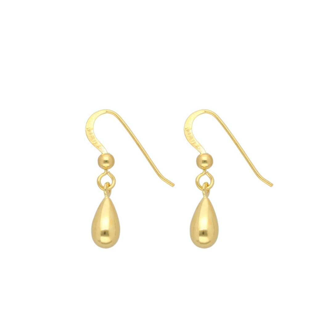 Gold Bonded Teardrop Earrings with Shepherds Hook