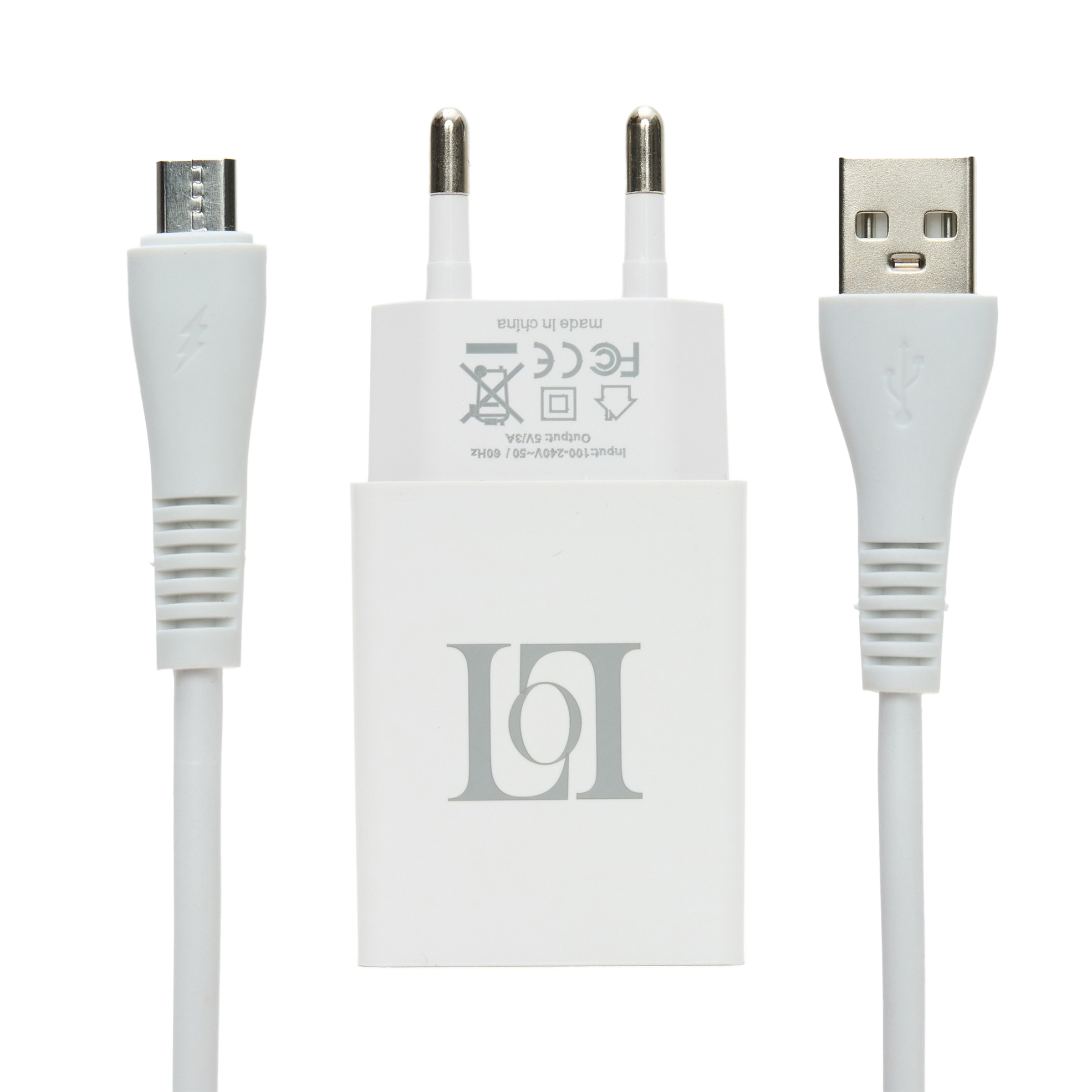 3A Fast Charger Block and USB Cable