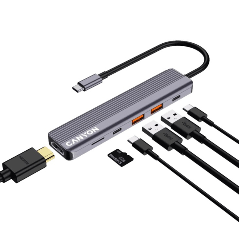 6-Ports USB-C HUB (Model: DS-17)