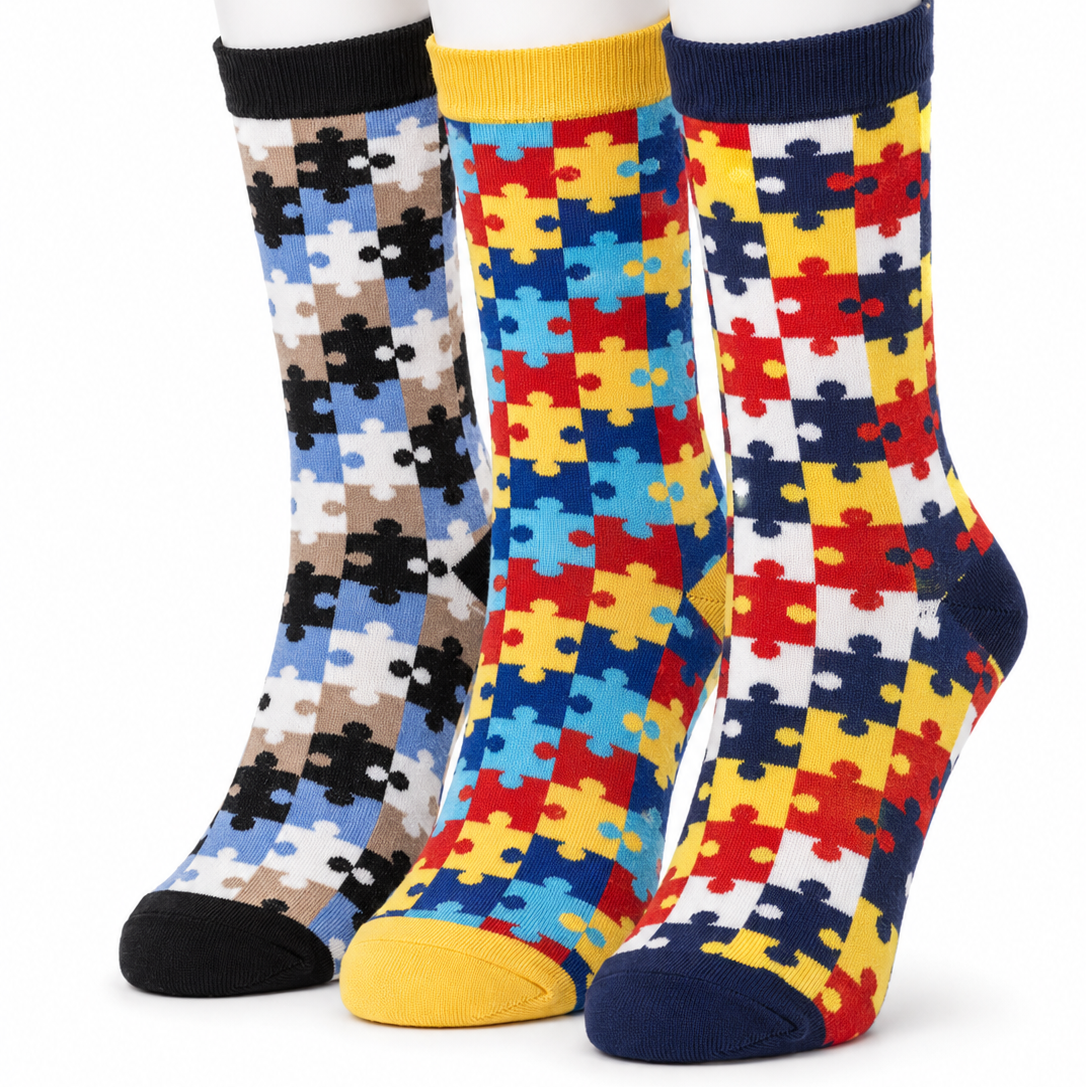 3x Pairs of Printed Socks