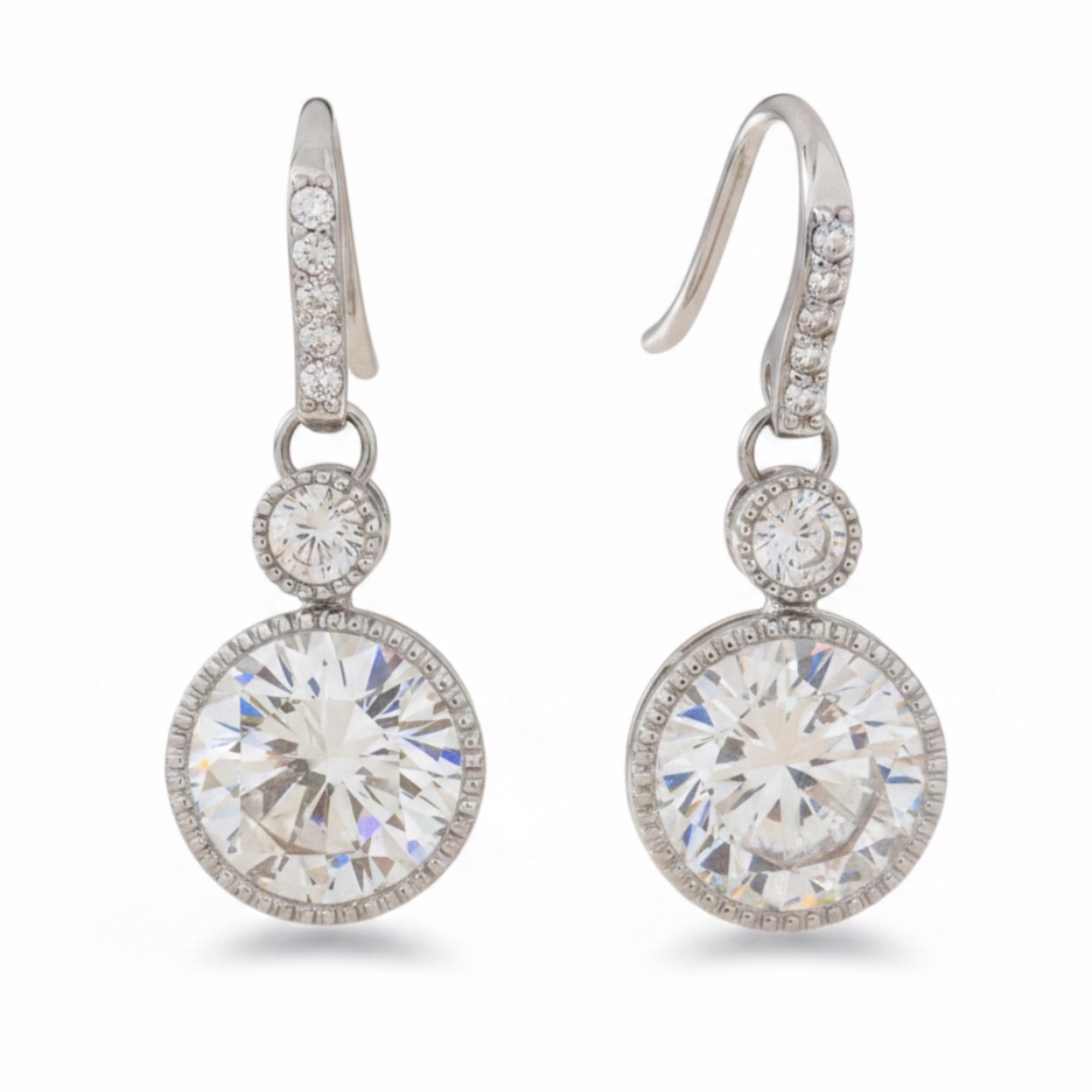 Stephanie Drop Earrings with Swarovski Crystals