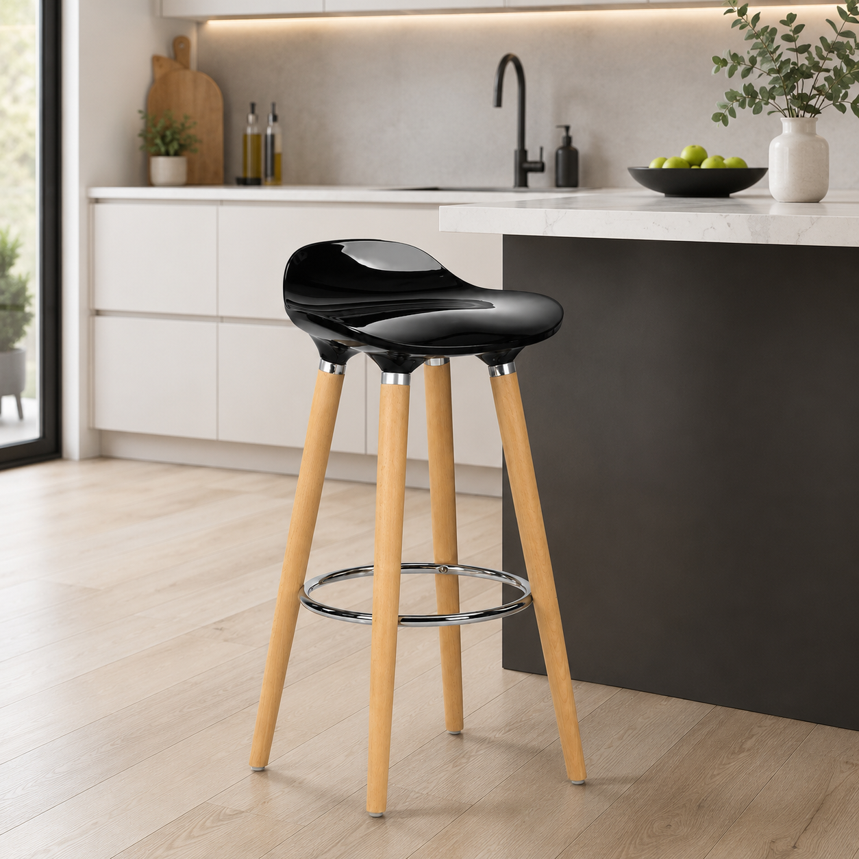 4x Acrylic Kitchen Counter Bar Stools