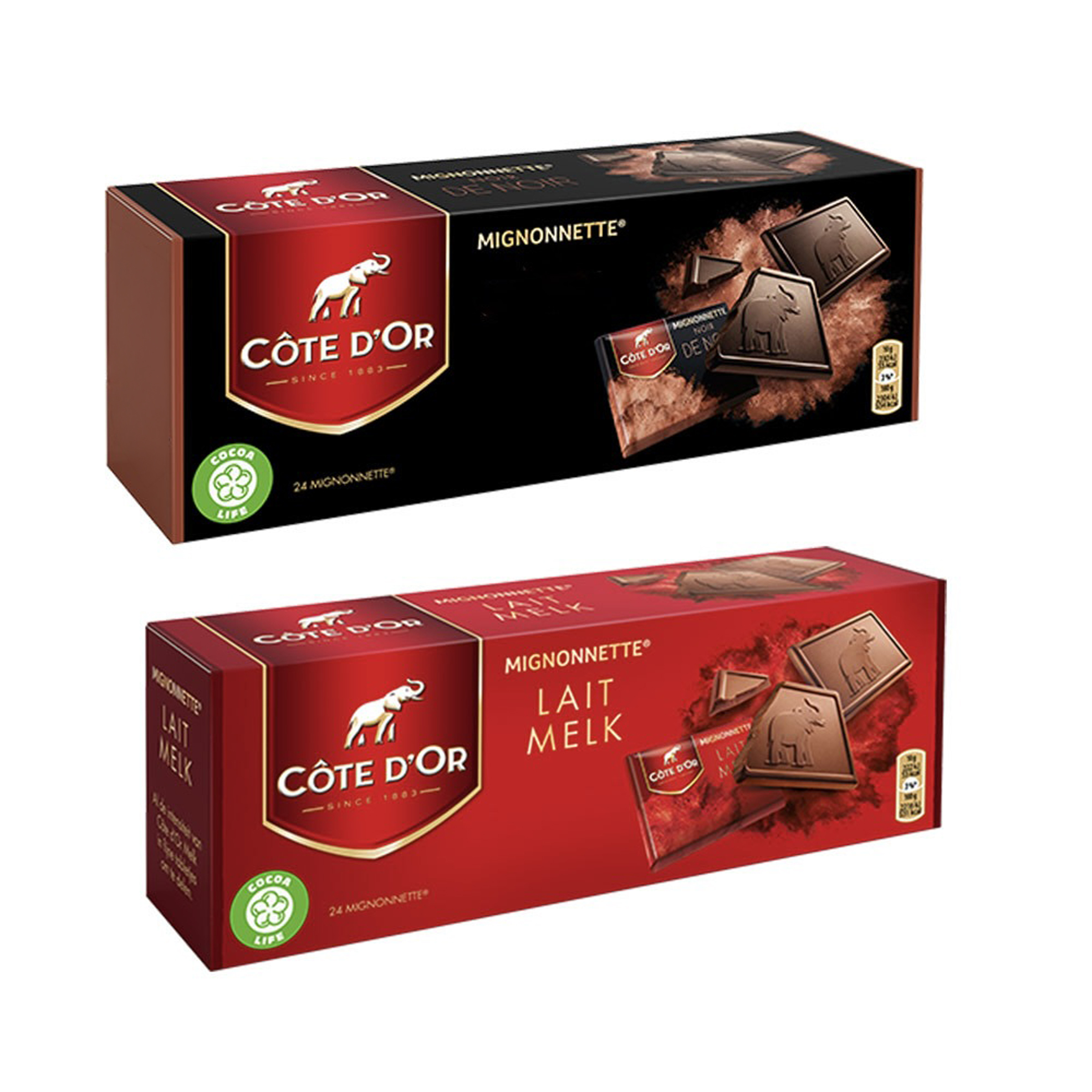 2x 240g Mignonnette Milk or Dark Chocolate Boxes
