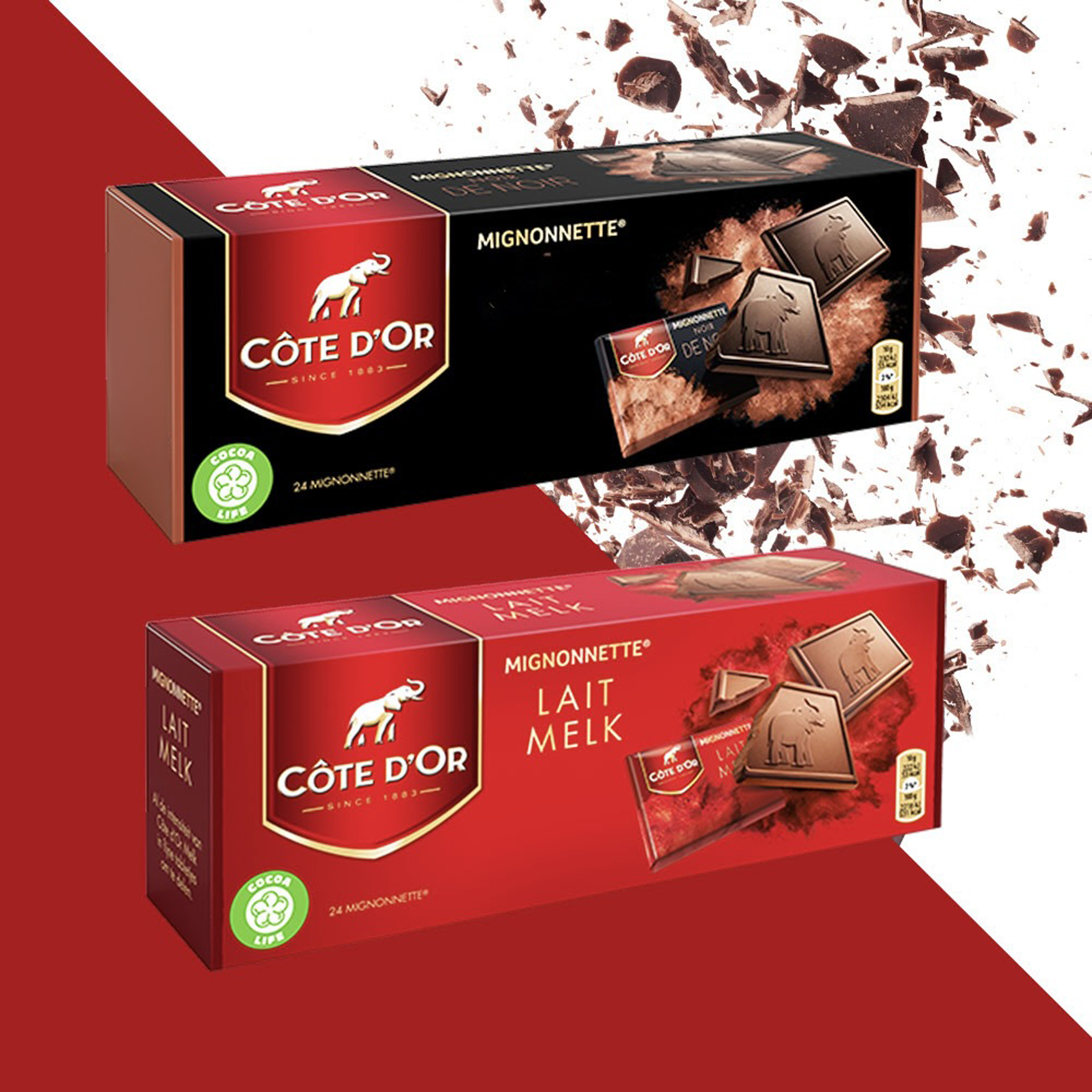 2x 240g Mignonnette Milk or Dark Chocolate Boxes