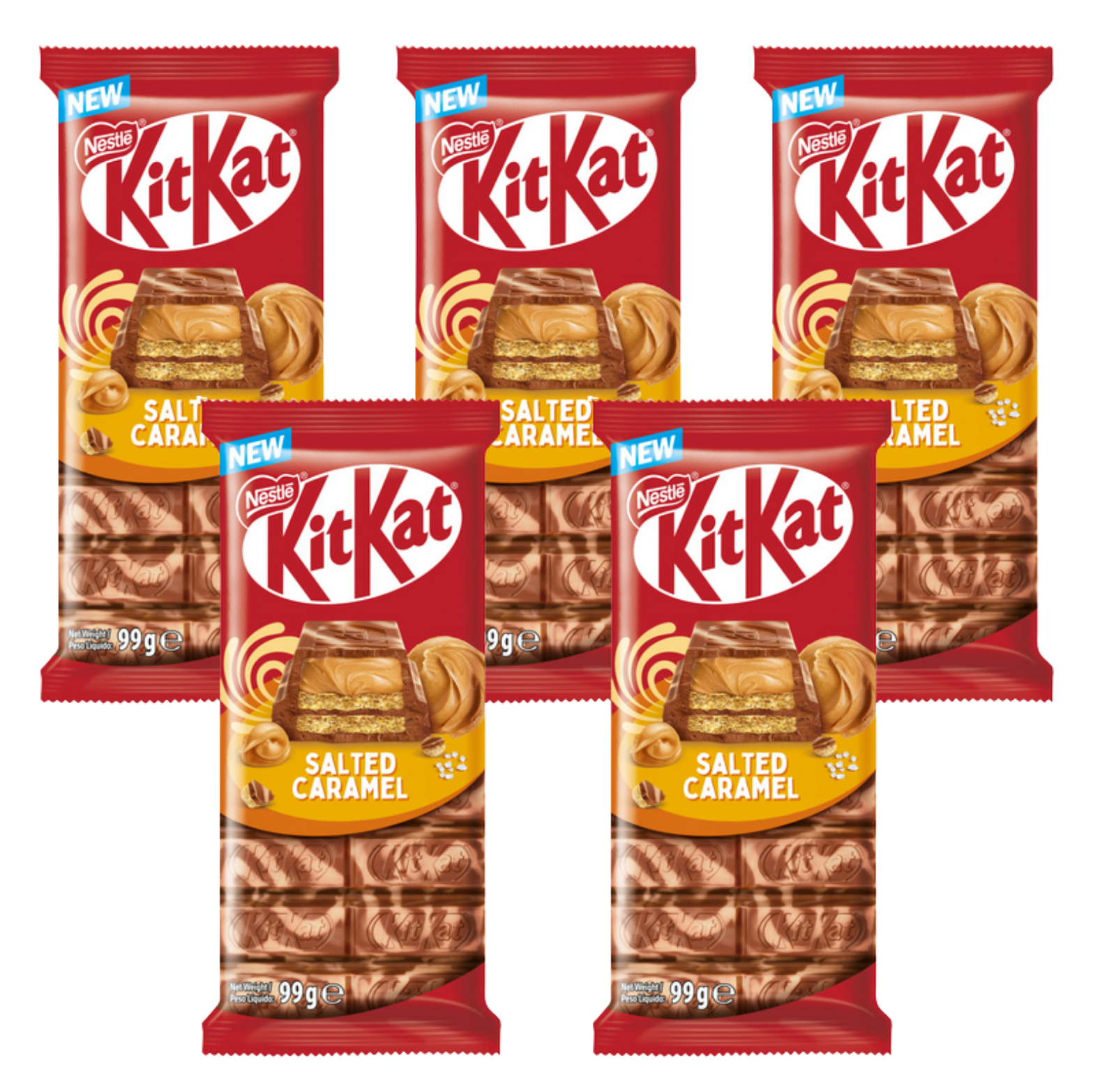5x 99g Milk Chocolate Slabs