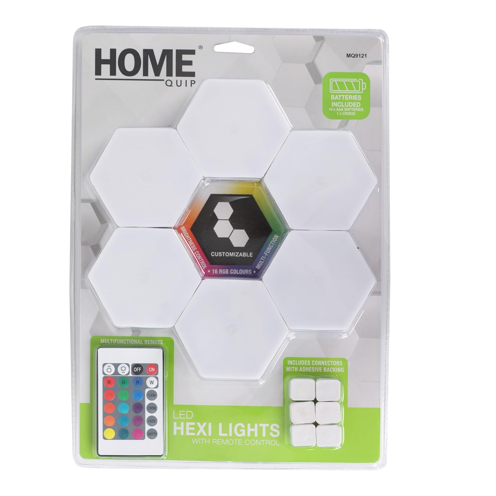 6x Colour-Changing COB Lights with Remote
