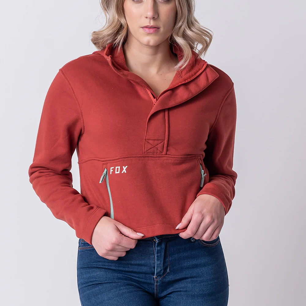 Ladies Calibrated Crop Fleece Hoodie