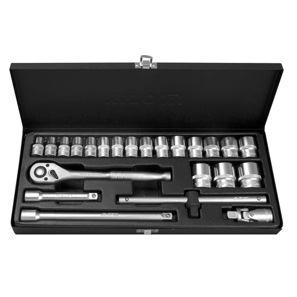 23-Piece 1/2" Socket Set in Metal Case