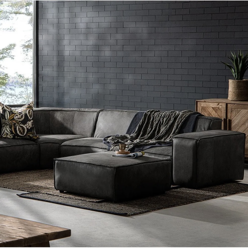 Modular Corner Couch with Ottoman