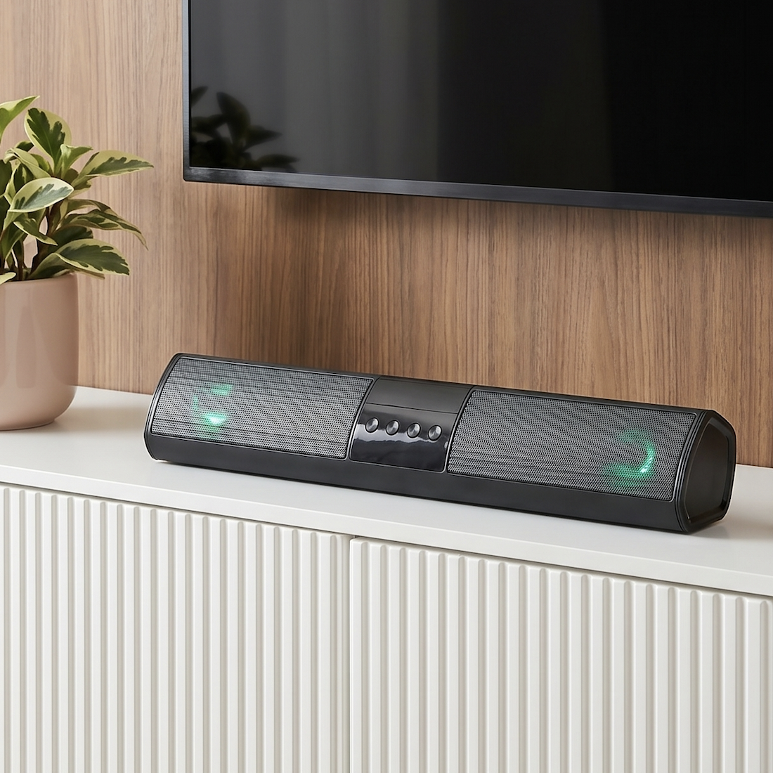 Wireless Bluetooth Soundbar with LED Lights
