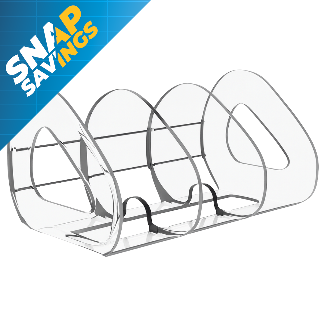 3 or 4-Slot Acrylic Book and File Storage Divider